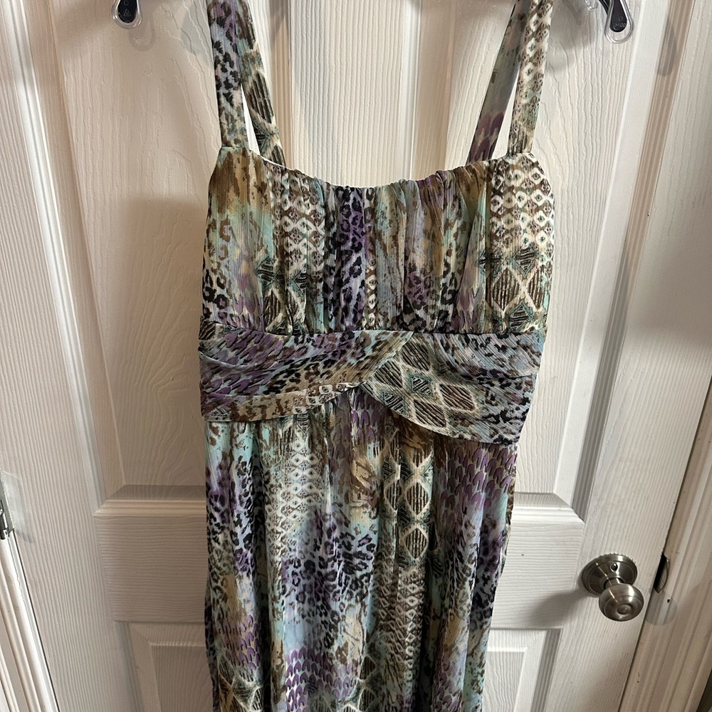 Multicolor Patterned Dress